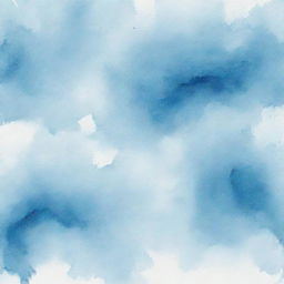 Abstract art of soft sky blue watercolor strokes