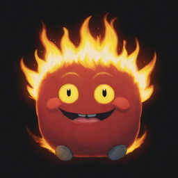 A vivid, animated image of Calcifer, the fiery demon from Howl's Moving Castle, radiating warmth and mischief.