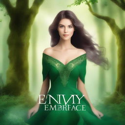 Create a book cover for a fantasy romance titled 'Envy's Embrace'