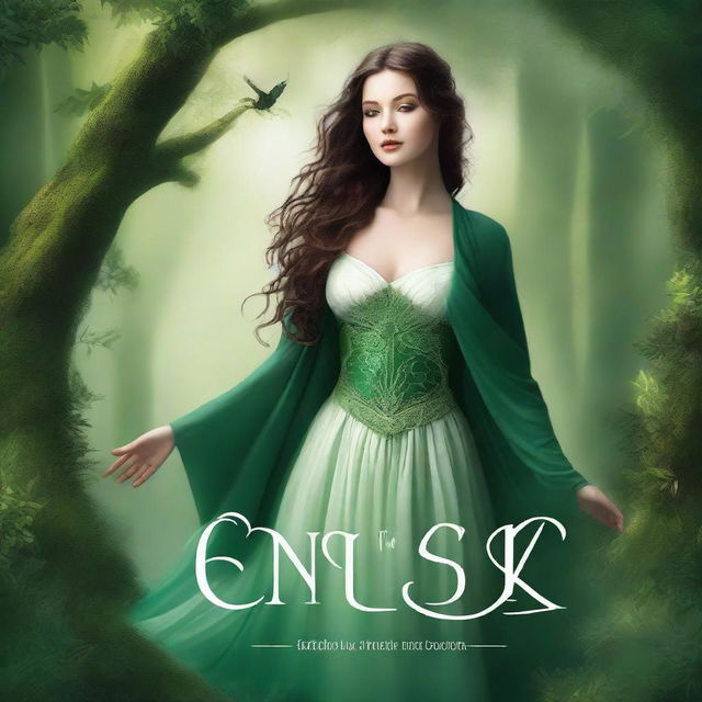 Create a book cover for a fantasy romance titled 'Envy's Embrace'