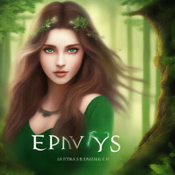 Create a book cover for a fantasy romance titled 'Envy's Embrace'