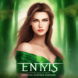 Create a book cover for a fantasy romance titled 'Envy's Embrace'