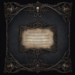 A text box banner designed in a gothic, intricate style consistent with the ambiance of souls-like games.