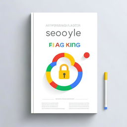 Create a book cover for a guide titled 'Unlocking Google’s Ranking Algorithm: A Webmaster’s Guide to Improving SEO'