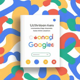 Create a detailed plain book cover with the title 'Unlocking Google’s Ranking Algorithm: A Webmaster’s Guide to Improving SEO'