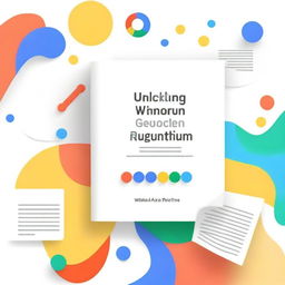 Create a detailed plain book cover with the title 'Unlocking Google’s Ranking Algorithm: A Webmaster’s Guide to Improving SEO'