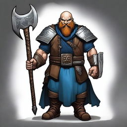 A detailed character portrait of Tharok Ironfist, a Level 5 Dwarf Warrior