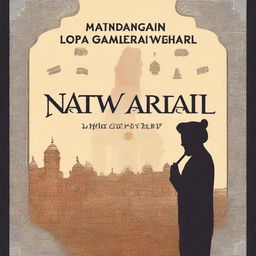 Design a book cover for the title 'Natwarlal: The Con Artist' with the word 'con' struck through but still visible