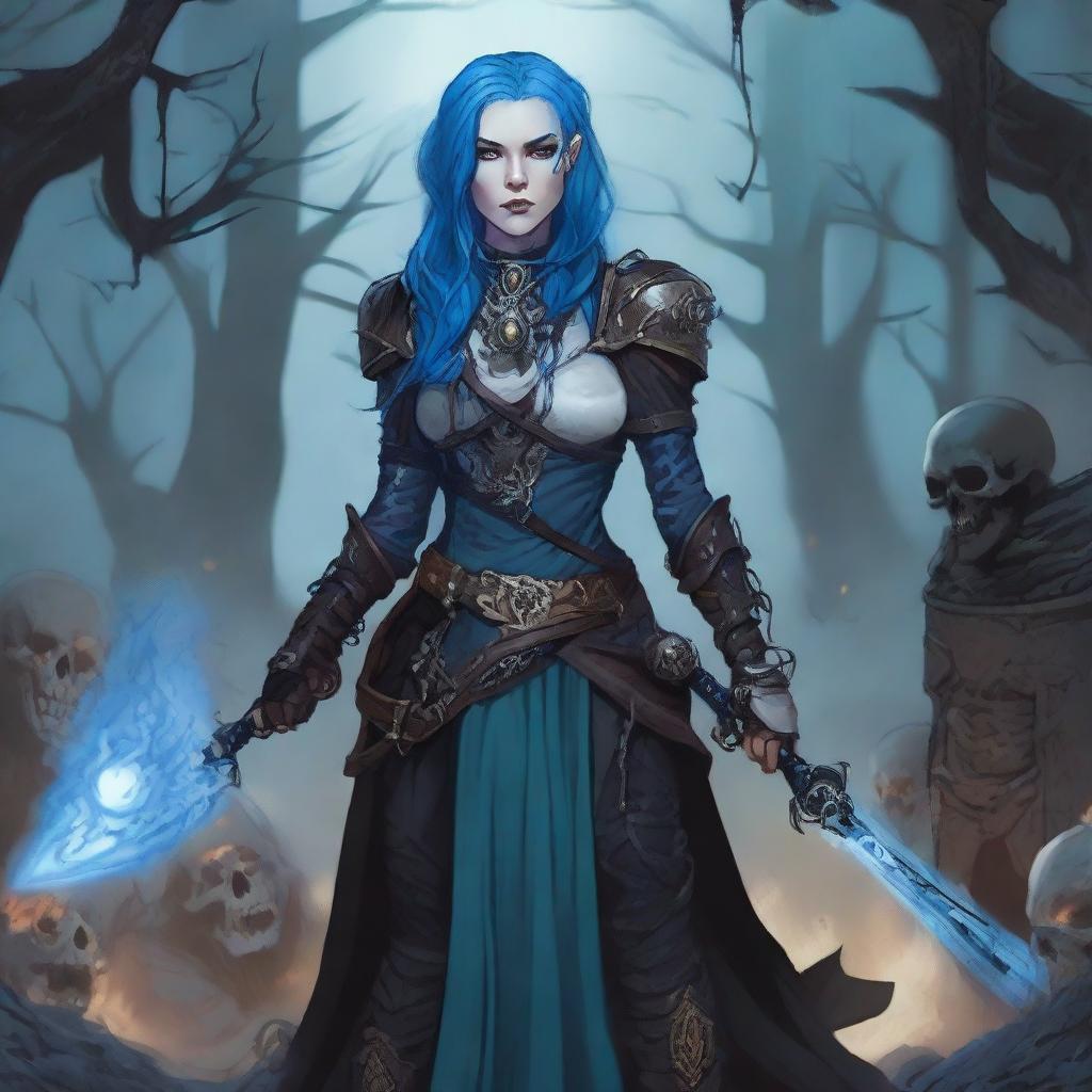 Alyssa White-Gluz reimagined as a Dungeons & Dragons necromancer