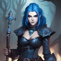 Alyssa White-Gluz reimagined as a Dungeons & Dragons necromancer