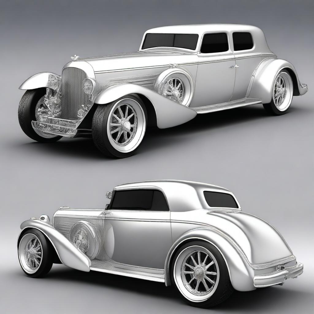 Create a custom modern hypercar that combines a 4-door 1932 Buick Victoria sedan with a hyper McLaren