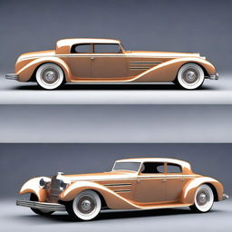 Create a custom modern hypercar that combines a 4-door 1932 Buick Victoria sedan with a hyper McLaren