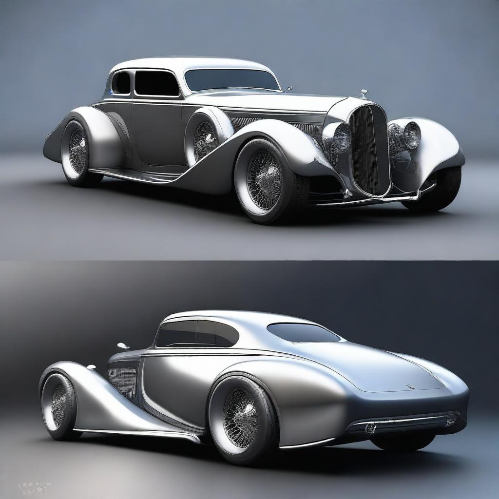 Create a custom modern hypercar that combines a 4-door 1932 Buick Victoria sedan with a McLaren