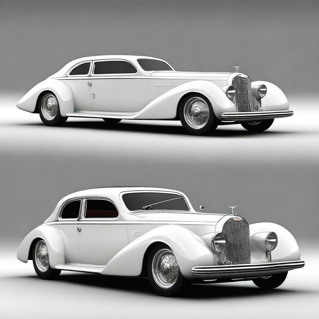 Create a custom modern hypercar that combines a 4-door 1932 Buick Victoria sedan with a McLaren