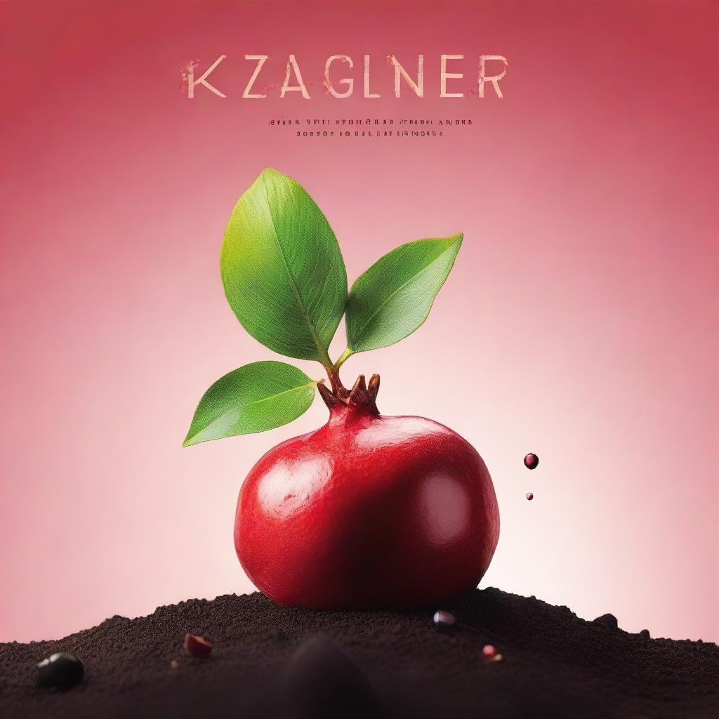 A movie poster featuring a pomegranate seedling as the central element