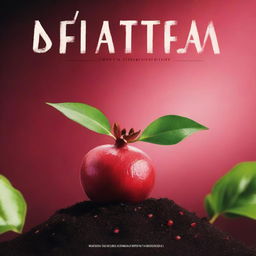 A movie poster featuring a pomegranate seedling as the central element