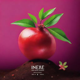 A movie poster featuring a pomegranate seedling as the central element