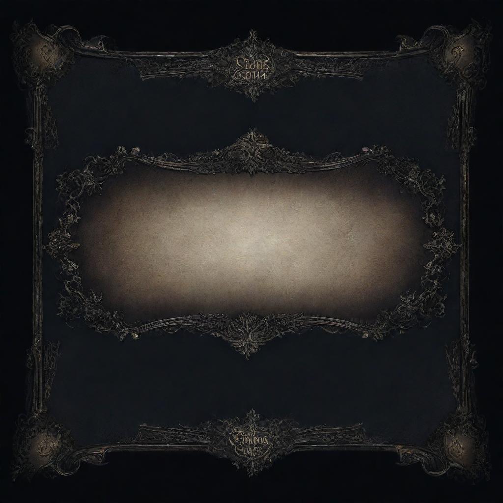 An intricately detailed text box banner, dark in theme and appropriate for a souls-like game atmosphere.