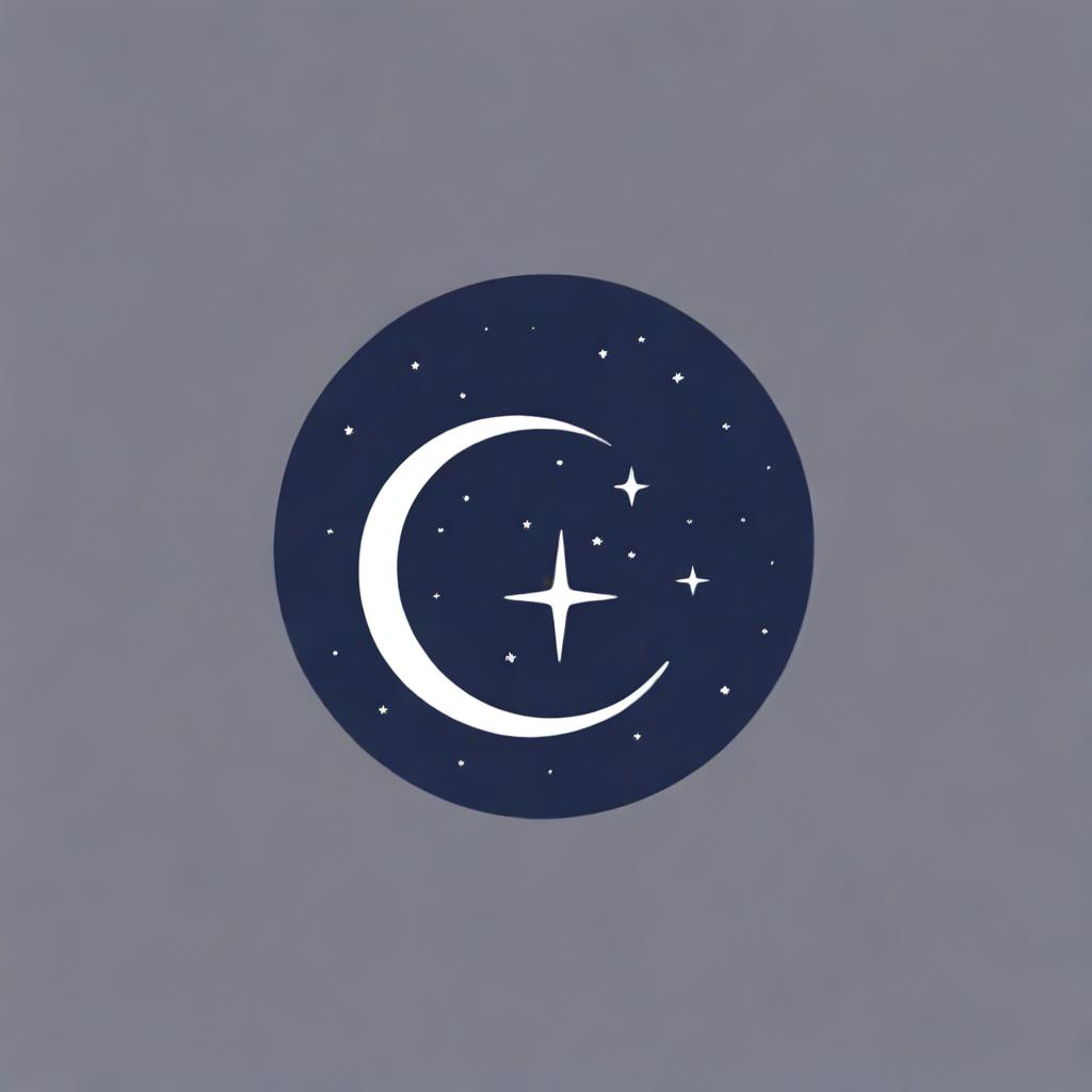 Create a logo featuring the word 'celestial' with elements of the moon and stars