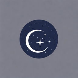 Create a logo featuring the word 'celestial' with elements of the moon and stars