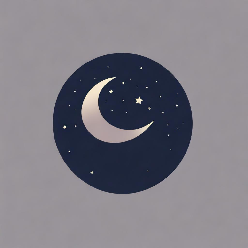 Create a logo featuring the word 'Celestial' with elegant crescent moon and star elements