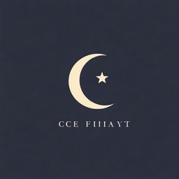 Create a logo featuring the letter 'C' with elegant crescent moon and star elements