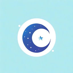 Create a logo featuring the letter 'C' with elements of stars, clouds, and a crescent moon