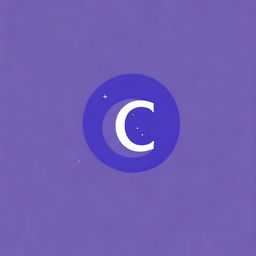 Create a lively and vibrant logo featuring the letter 'C' with elements of stars, clouds, and crescents