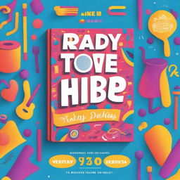 A vibrant and lively book cover titled 'Ready to Vibe? A Guide to Hosting Events & Festivals'