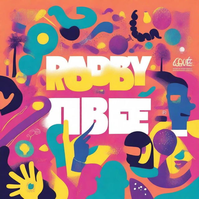 A vibrant and lively book cover titled 'Ready to Vibe? A Guide to Hosting Events & Festivals'