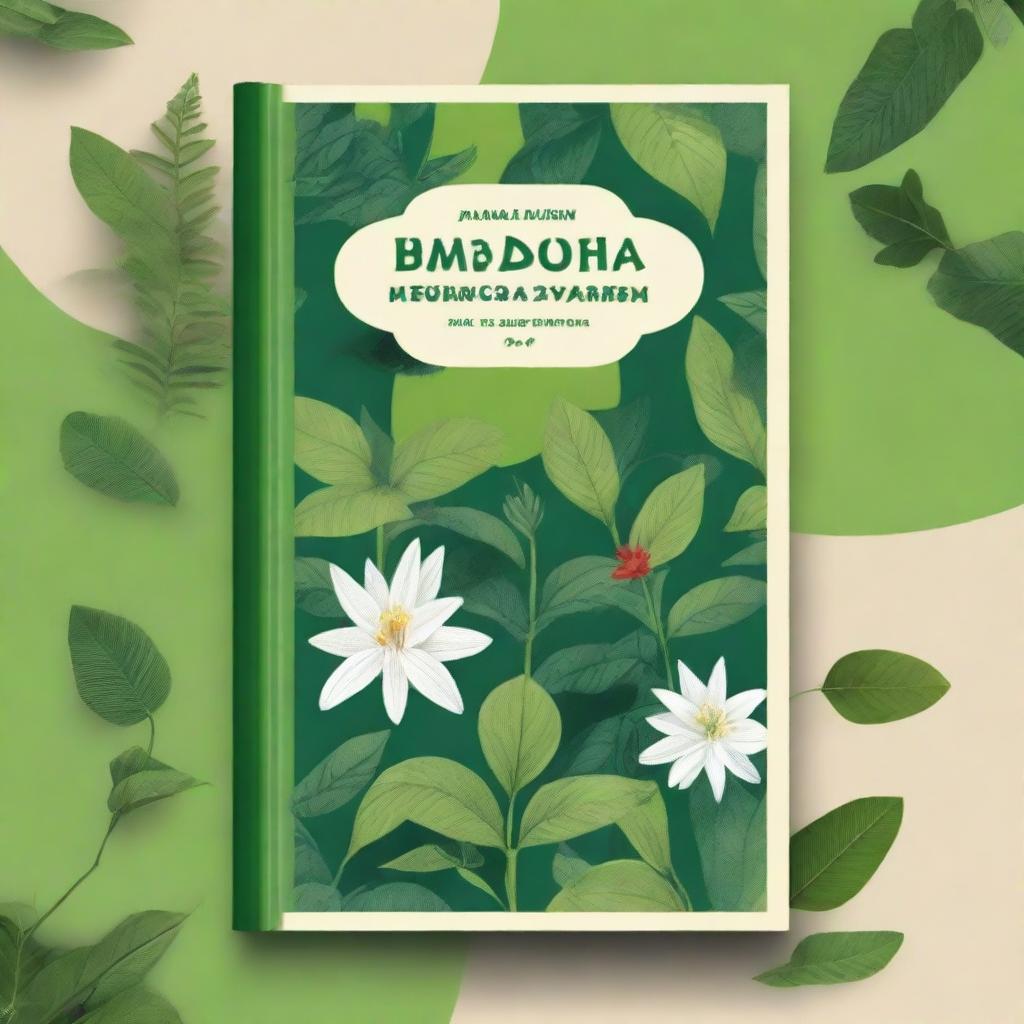 The book cover features a bright green background with soft cream borders