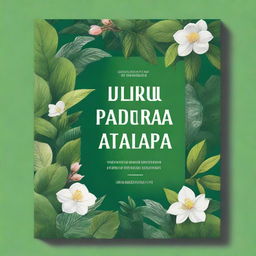 The book cover features a bright green background with soft cream borders