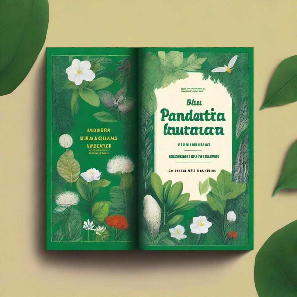 The book cover features a bright green background with soft cream borders