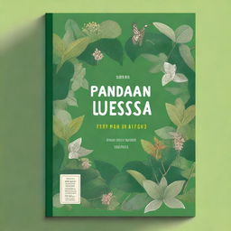 The book cover features a bright green background with soft cream borders