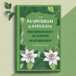 The book cover features a bright green background with soft cream borders