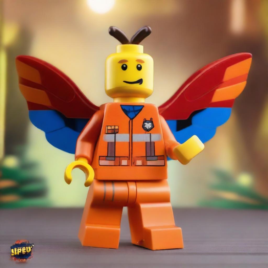 Create an image of a character named Firefly Steven from 'The Lego Movie 13: The Biodome'