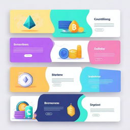 Create a cover page for a project document that includes elements of decentralized finance, Ethereum, Solidity, NFTs, and Bitcoins