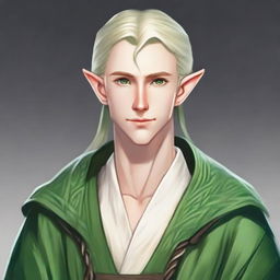 A 25-year-old young male elf with a slender but strong build