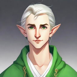 A 25-year-old young male elf with a slender but strong build