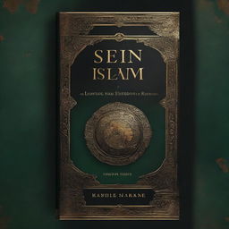 A book cover with dark and muted tones: black, brown, and dark green, with accents of gold or silver for the text and light emanating from a vessel