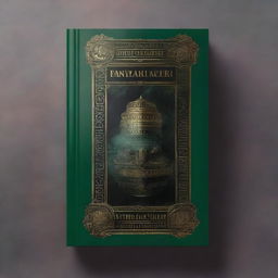 A book cover with dark and muted tones: black, brown, and dark green, with accents of gold or silver for the text and light emanating from a vessel