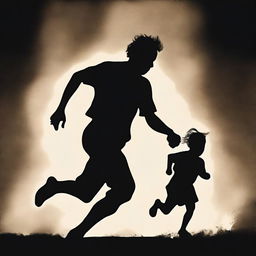 At the bottom of the cover, an image of a man running with a child in his arms, symbolizing Joshua and his daughter