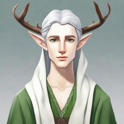 A 25-year-old young male elf with a slender but strong build