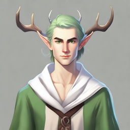 A 25-year-old young male elf with a slender but strong build