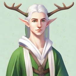 A 25-year-old young male elf with a slender but strong build