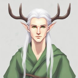 A 25-year-old young male elf with a slender but strong build