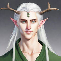 A 25-year-old young male elf with a slender but strong build