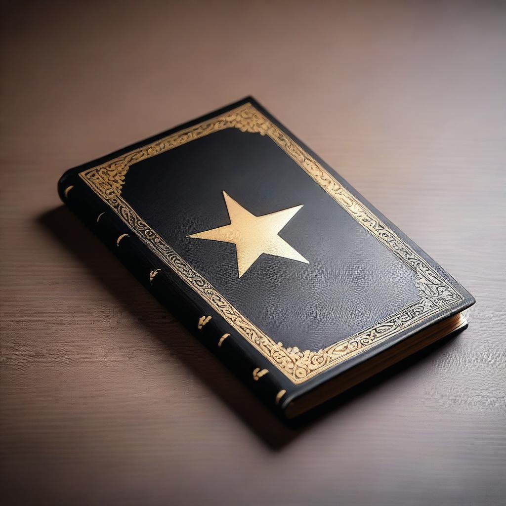 A black book with a gold star in the center of its cover