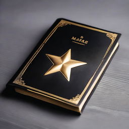 A black book with a gold star in the center of its cover