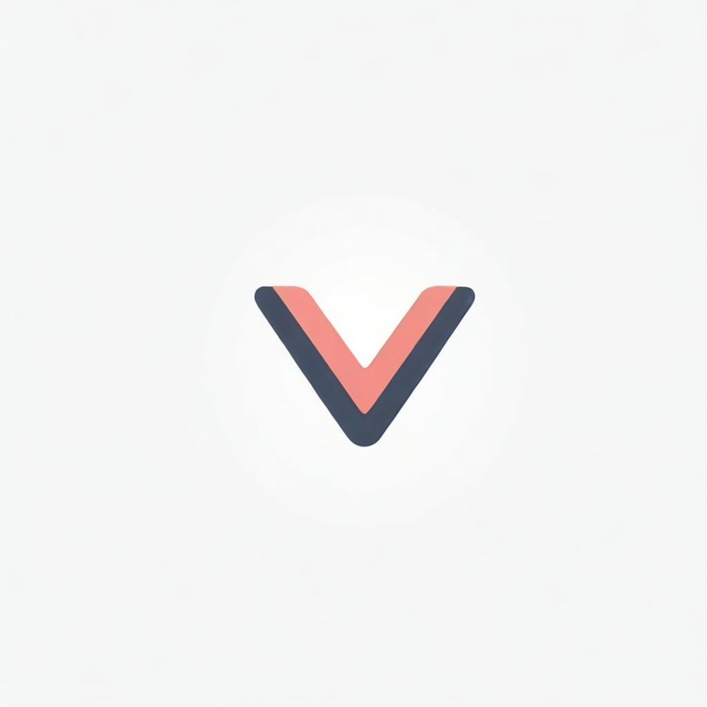 Design a stylish and trendy logo in the shape of the letter 'V', emphasizing a fashion-forward aesthetic.